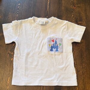 Kids White Tee with Castle Pocket by Luigi Kids